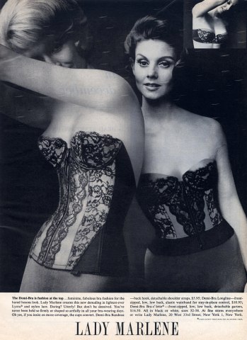 1958 lady Marlene women's one piece girdle bra Longline slip ad