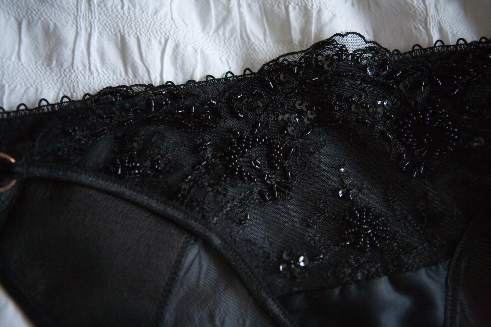 Loveday London Luxury Lingerie Review: Leather & Lace 'Oncilla' Bra Set