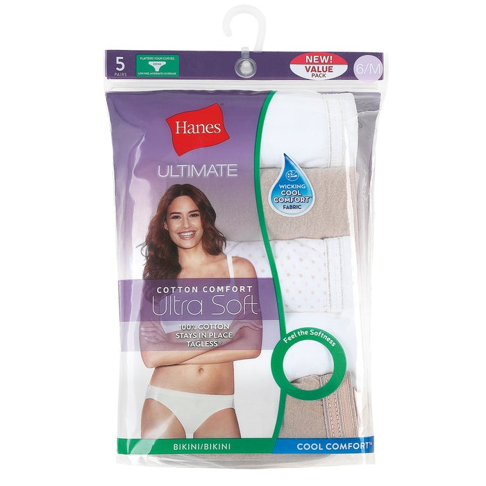Hanes® Ultimate Breathable Cotton Tagless® Bikini Underwear, 7